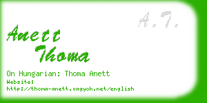 anett thoma business card